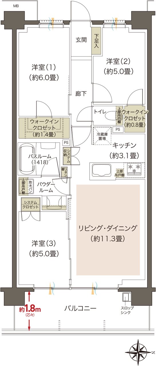 プレミアムレジデンス立川 間取り DB type
