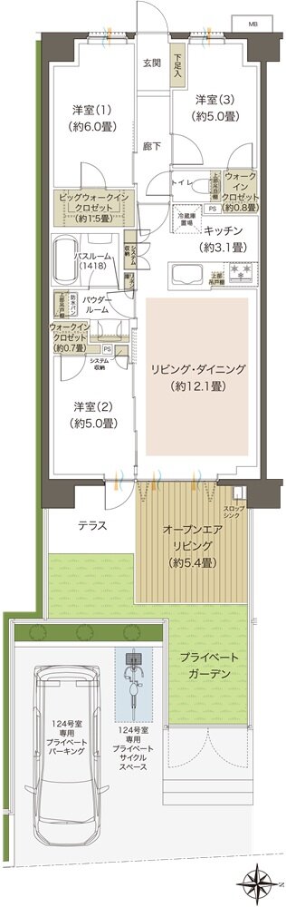 プレミアムレジデンス立川 間取り DAOLg type