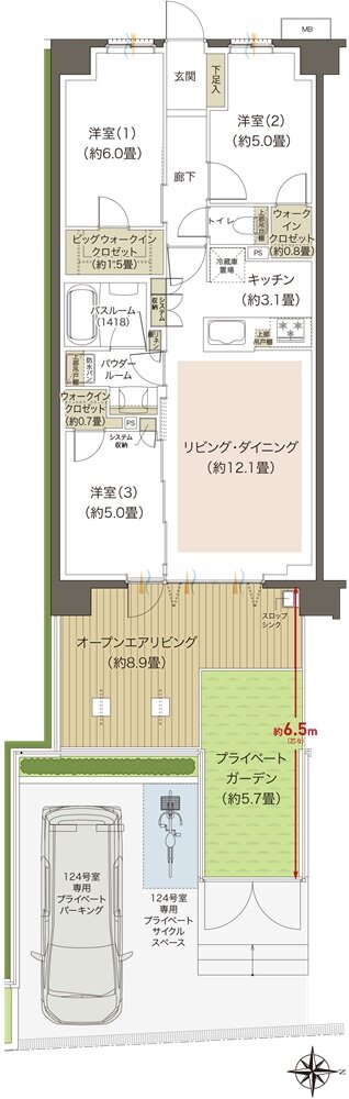プレミアムレジデンス立川 間取り DAOL・g type