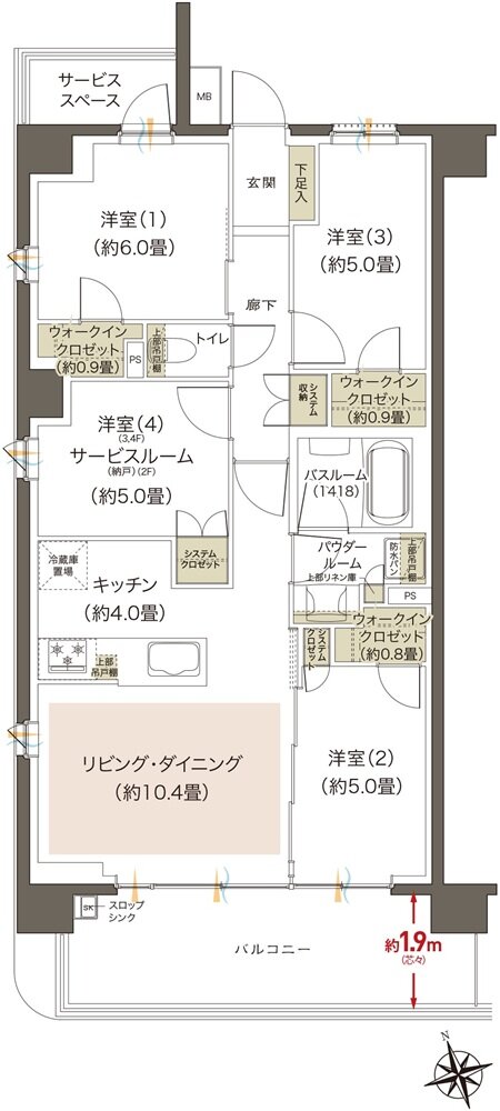 プレミアムレジデンス立川 間取り BA type
