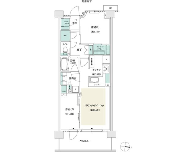 パークホームズ市が尾ブライトアベニュー 間取り Cタイプ