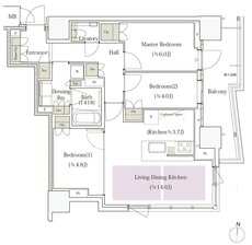 パークタワー栄 間取り S-71Dタイプ
