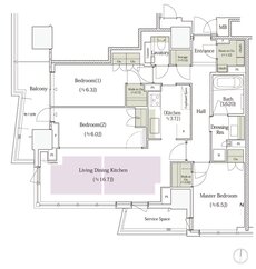 パークタワー栄 間取り S-90Gタイプ