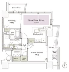 パークタワー栄 間取り St-58Eタイプ
