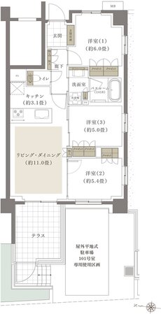 ザ・ライオンズ南浦和 間取り B1 type
