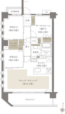 ザ・ライオンズ南浦和 間取り C2 type
