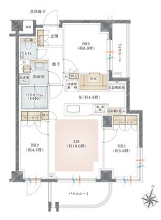 イノバス王子本町 間取り G2タイプ