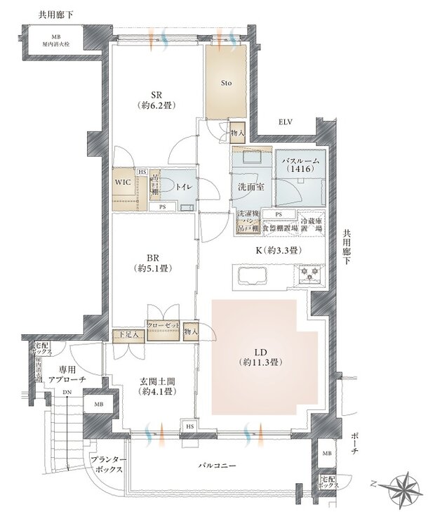 イノバス王子本町 間取り Cタイプ