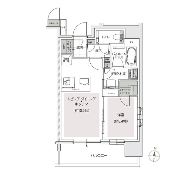 アトラス中野フロント 間取り Gタイプ