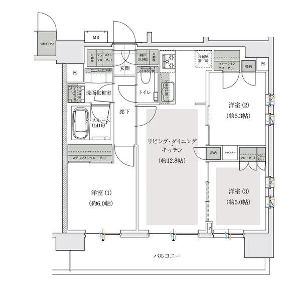 アトラス中野フロント 間取り Iタイプ