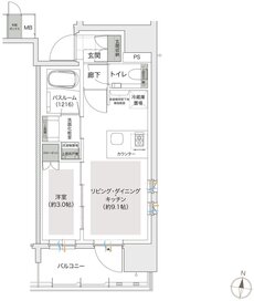 アトラス中野フロント 間取り Dタイプ