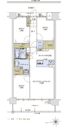 アルファステイツ太宰府五条 間取り C type