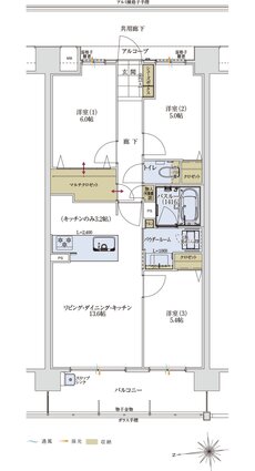 アルファステイツ太宰府五条 間取り F type