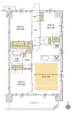 プレシス北浦和WEST 間取り Eタイプ