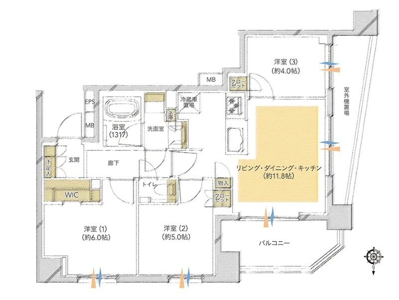 プレシス北浦和WEST 間取り Aタイプ