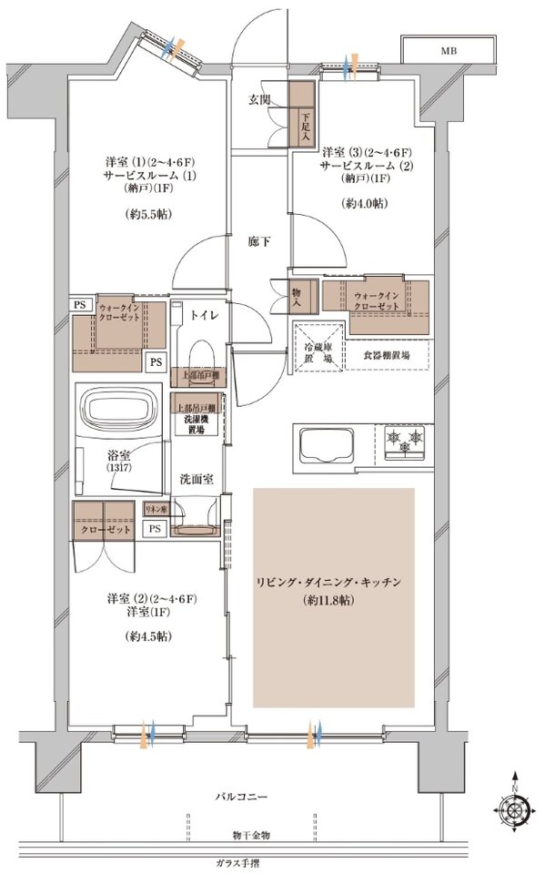 プレシス北浦和WEST 間取り Dタイプ