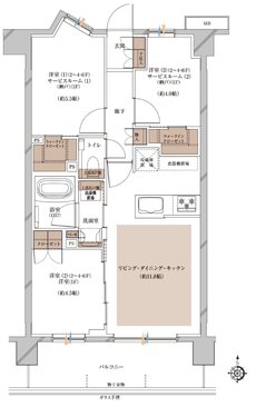 プレシス北浦和WEST 間取り Dタイプ