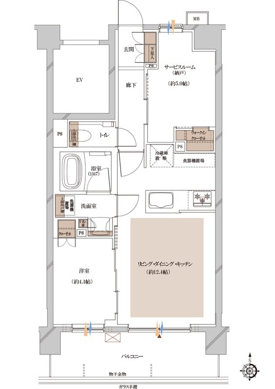プレシス北浦和WEST 間取り Cタイプ