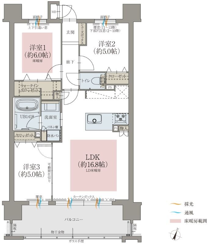 オーヴィジョン上熊本駅前II 間取り C TYPE