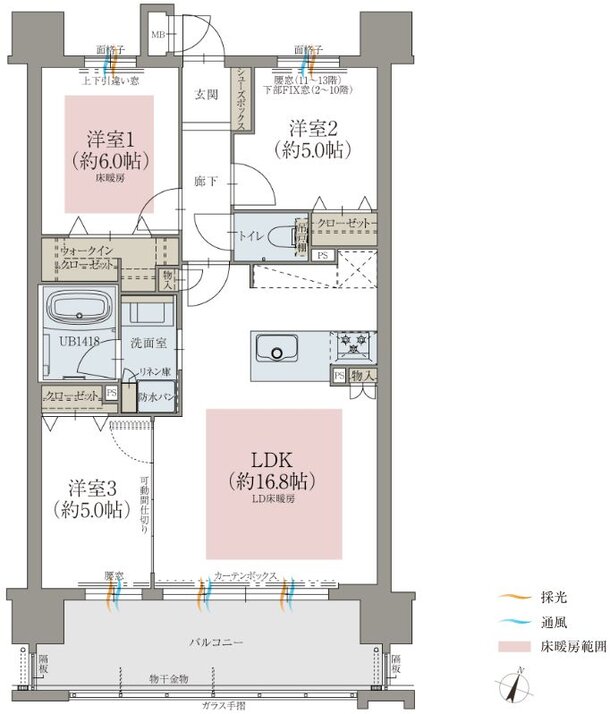 オーヴィジョン上熊本駅前II 間取り C TYPE