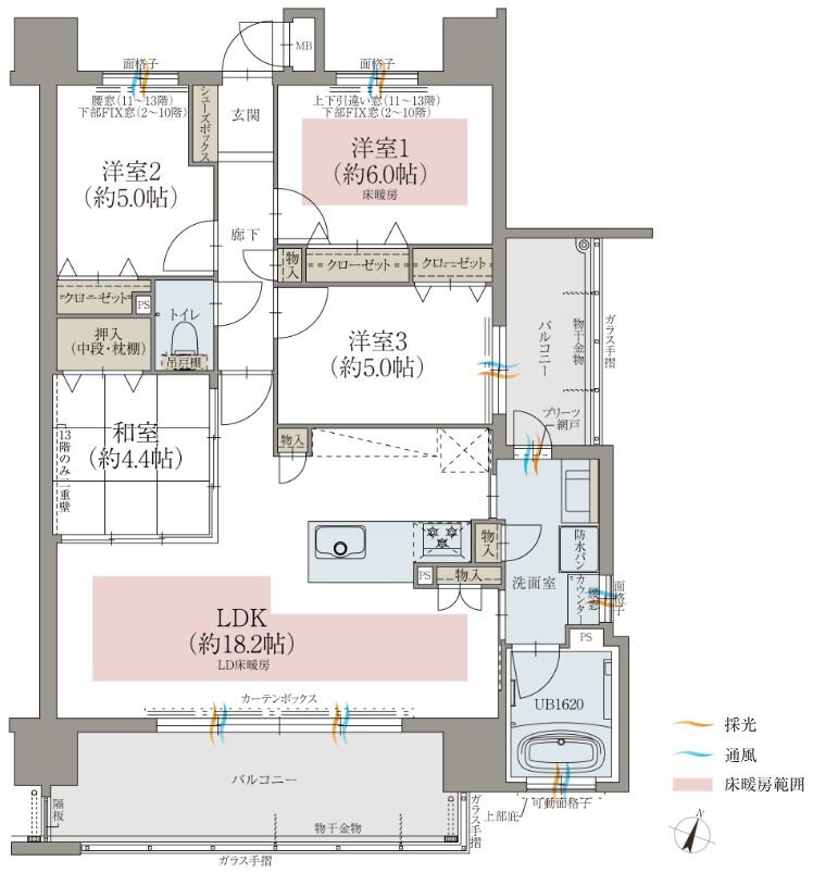 オーヴィジョン上熊本駅前II 間取り F TYPE