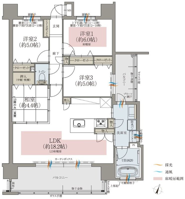 オーヴィジョン上熊本駅前II 間取り F TYPE