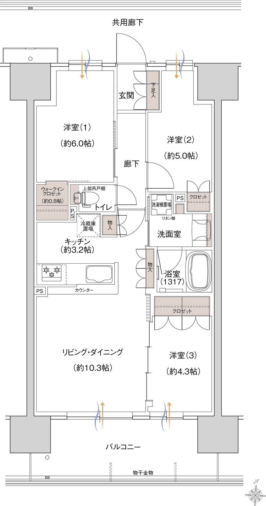 ウエリス大日 間取り SJ type