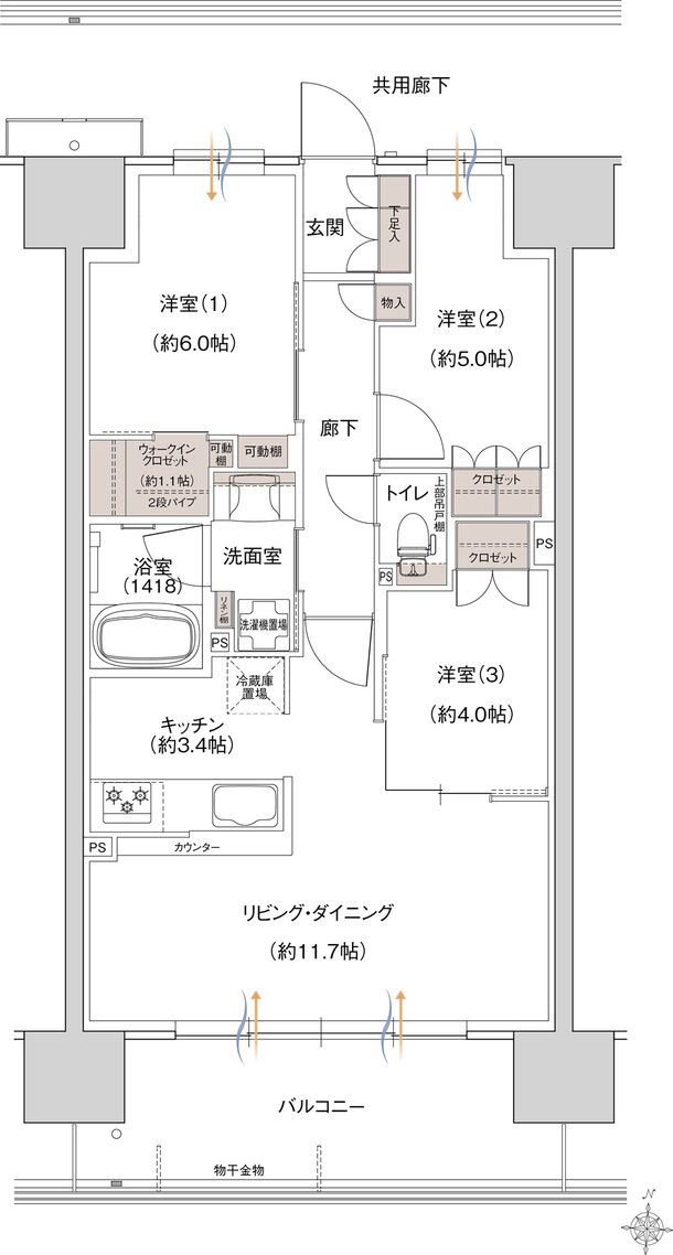 ウエリス大日 間取り SB type