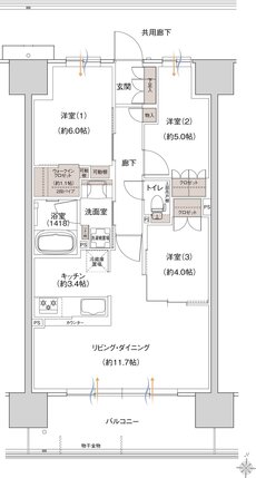 ウエリス大日 間取り SB type