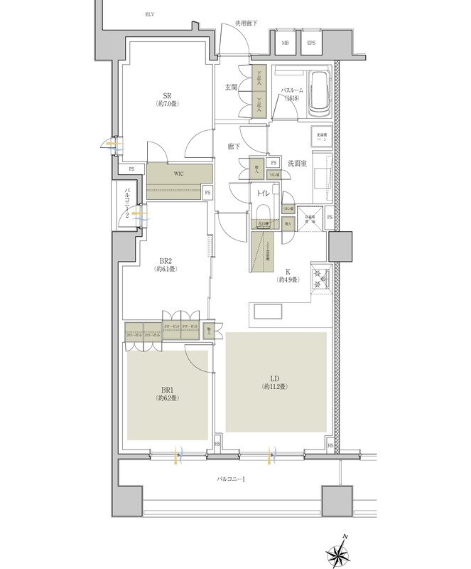 イノベイシア六番町 間取り Bタイプ
