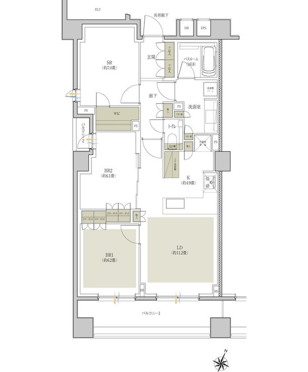 イノベイシア六番町 間取り Bタイプ