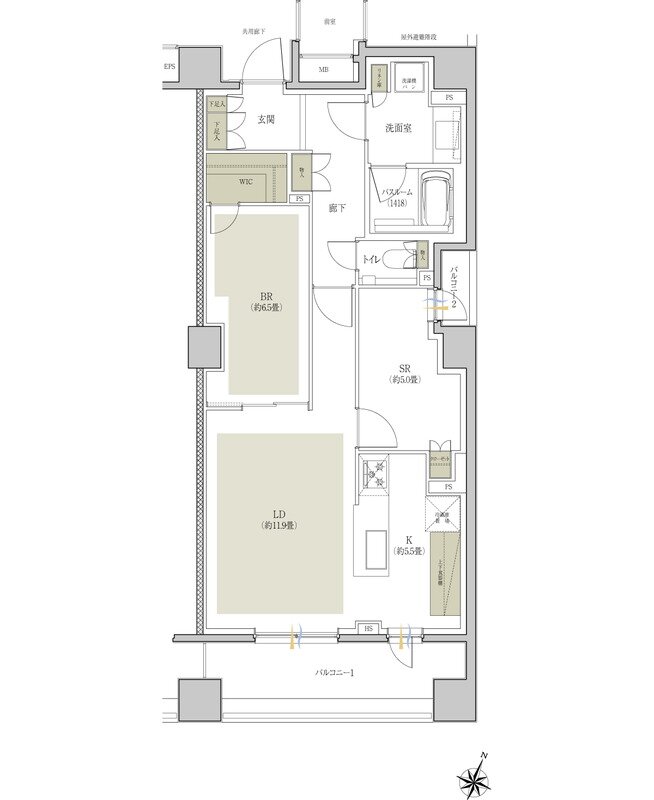 イノベイシア六番町 間取り Cタイプ