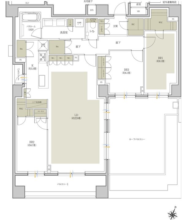イノベイシア六番町 間取り Drタイプ