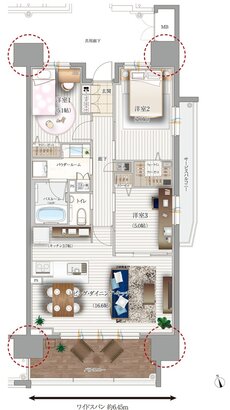 リフローレ岡崎駅EAST 間取り Bタイプ