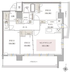 JR札幌駅1駅3分プロジェクト 間取り Eタイプ