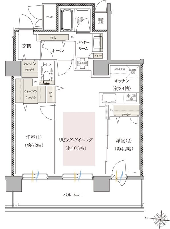 ファインシティ札幌苗穂 間取り Cタイプ