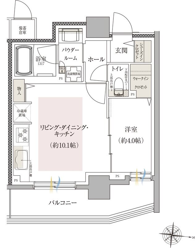 ファインシティ札幌苗穂 間取り Fタイプ