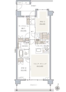 ドレッセ南町田レジデンス 間取り H type