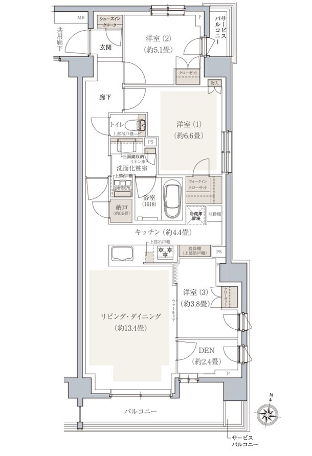 ドレッセ南町田レジデンス 間取り N type