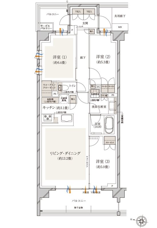 ドレッセ南町田レジデンス 間取り A type