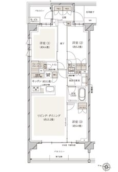 ドレッセ南町田レジデンス 間取り Aタイプ