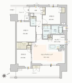 ジオ彩都セントラルコート 間取り Q type