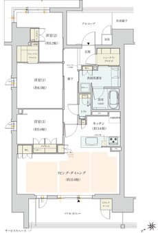 ジオ彩都セントラルコート 間取り A1 type