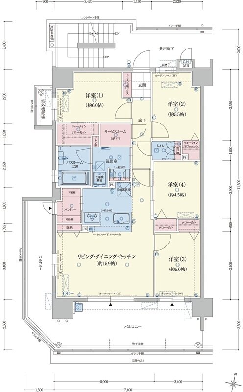 アメイズ新飯塚駅前ガーデンプレミアム 間取り A TYPE