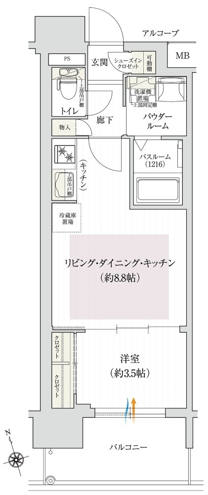 ソルプレサンス 阿倍野美章園 間取り Cタイプ