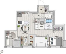 GREEN PARK 日本橋浜町公園 間取り 48B TYPE