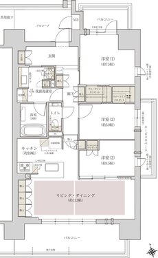 ジオ阿倍野松崎町グランテラス 間取り D type BASIC PLAN