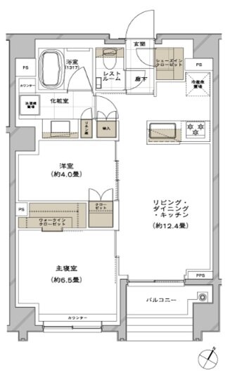 ピアース三軒茶屋テラス 間取り C TYPE