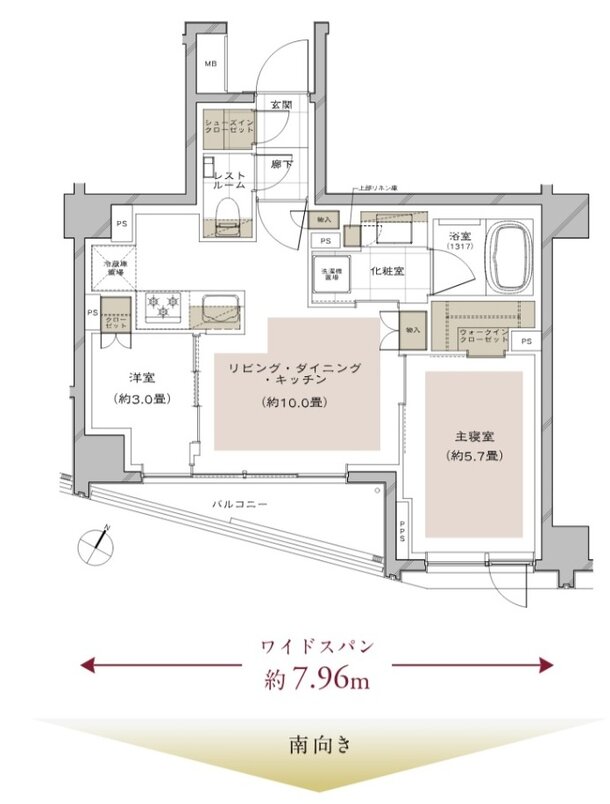 ピアース三軒茶屋テラス 間取り B TYPE［BASIC PLAN］