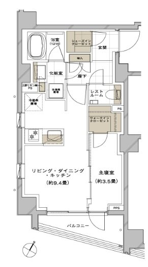 ピアース三軒茶屋テラス 間取り A TYPE